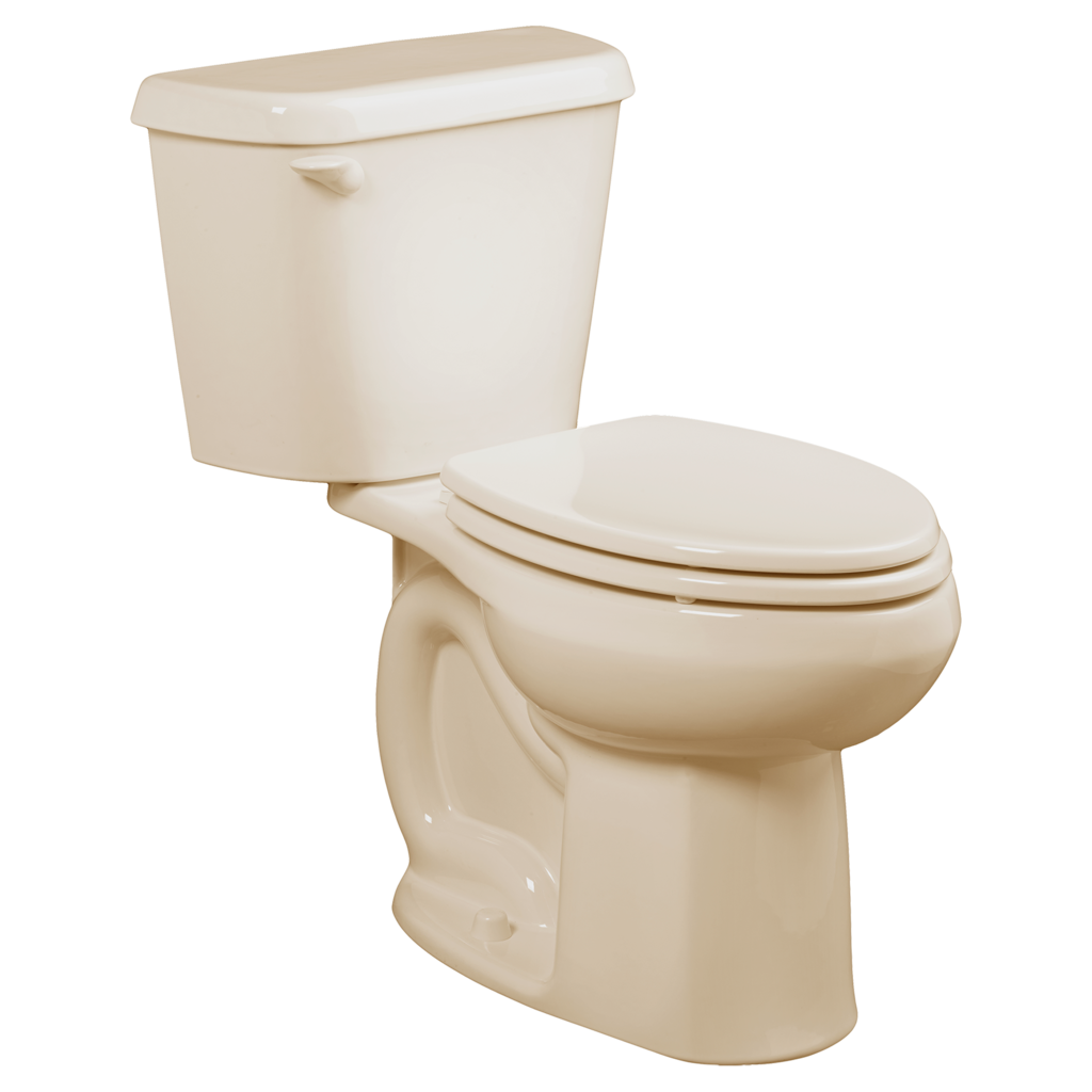 Toilette Colony, 2 pièces, 1,28 gpc/4,8 lpc, à cuvette allongée à hauteur régulière et réservoir avec doublure, sans siège